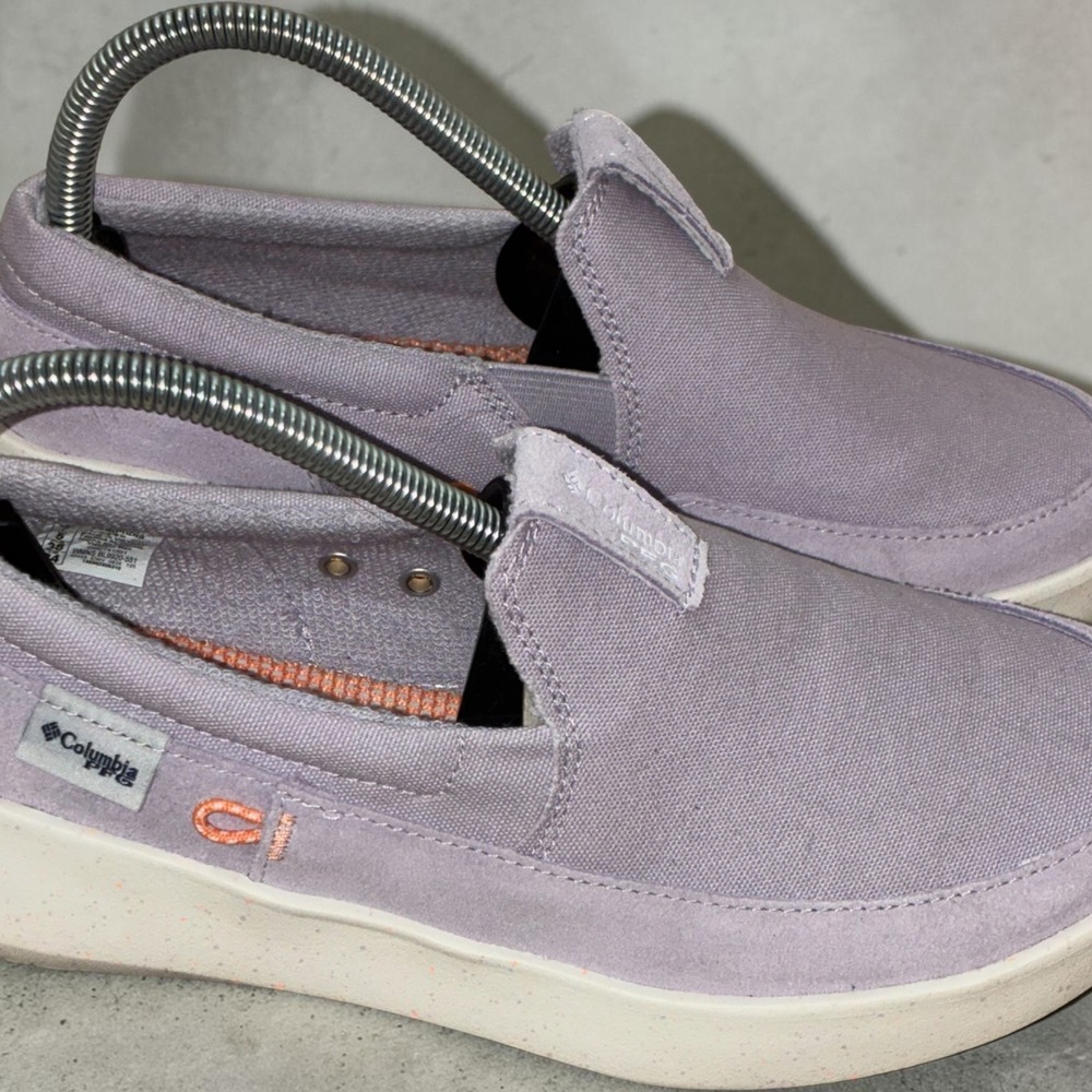 Columbia PFG Tamiami Slip-On Shoes Purple Orange BL9920-551 Womens 7